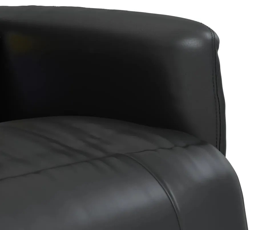 Cadeira massagens reclinável c/apoio pés couro artificial preto