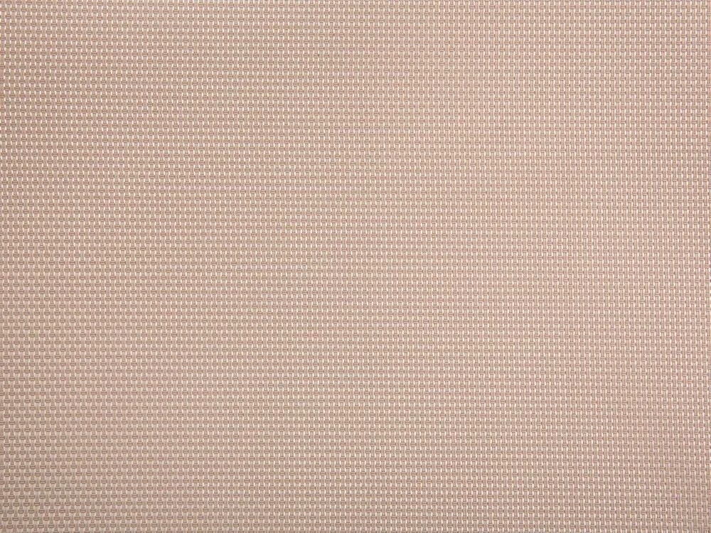 Conjunto de mesa com tampo em vidro temperado 180 x 90 cm e 6 cadeiras creme GROSSETO Beliani