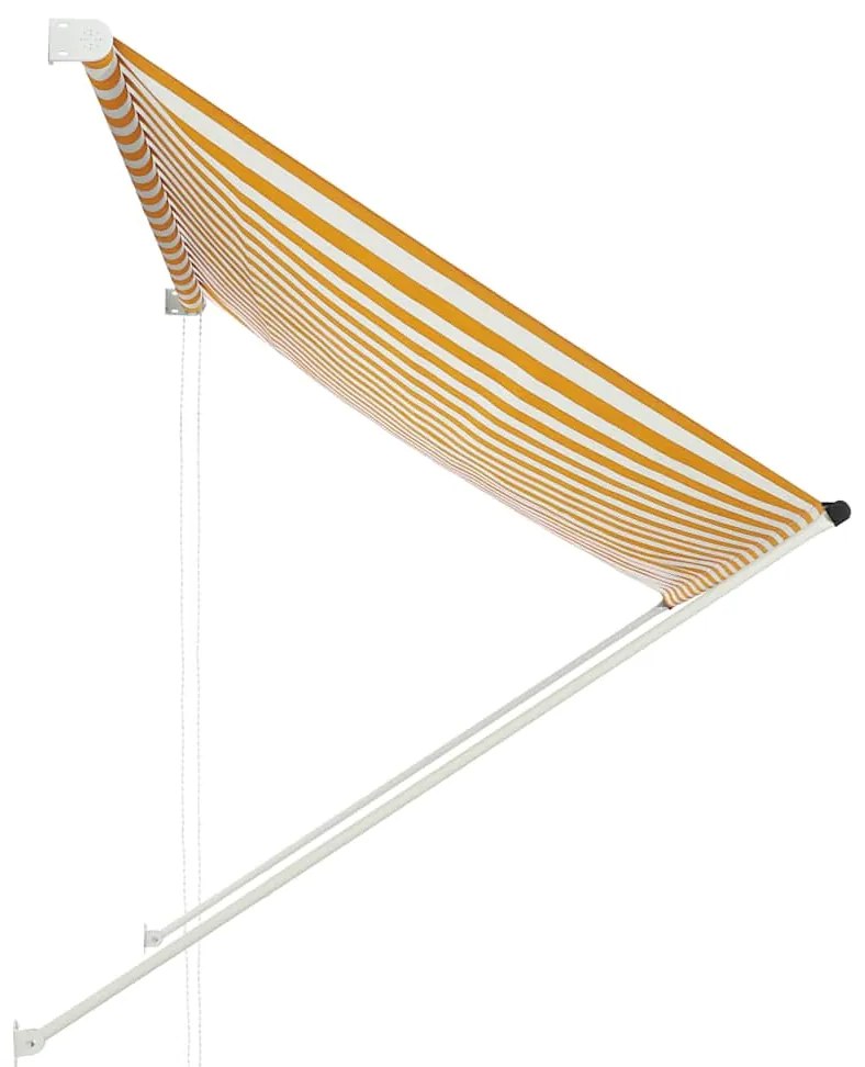 Toldo retrátil 200x150 cm amarelo e branco