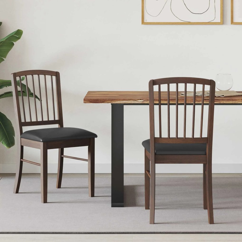 vidaXL Cadeiras de Jantar 2 pcs Marrom Claro 50 x 52,5 x 91 cm
