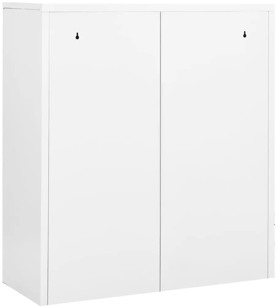 Armário de escritório 90x40x102 cm aço branco