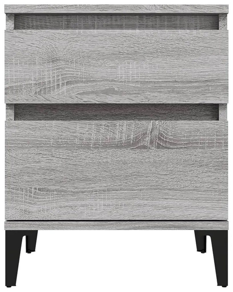 Mesas de cabeceira 2 pcs 40x35x50 cm cinzento sonoma