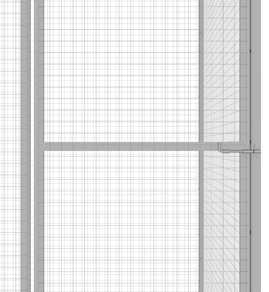 Jaula para gatos 3x1,5x1,5 m aço galvanizado