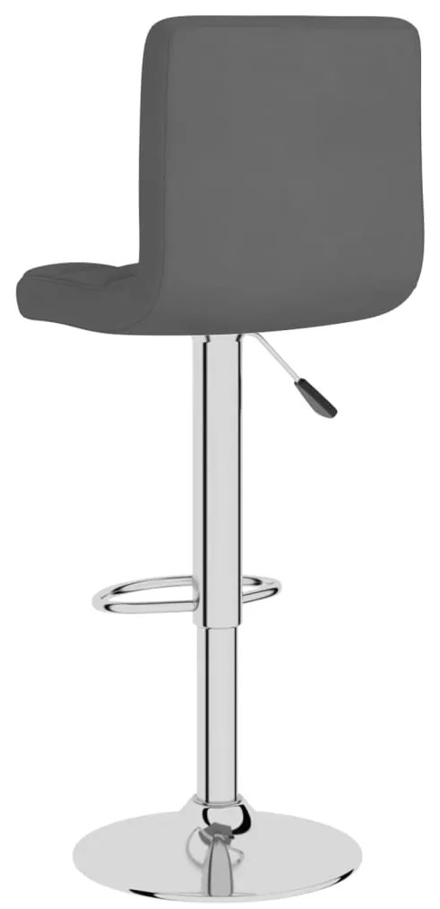 Bancos de bar 2 pcs tecido cinzento-escuro