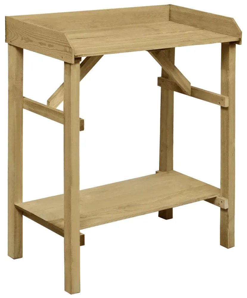 45302 vidaXL Mesa p/ vaso/floreira de jardim 75x40x90 cm pinho impregnado