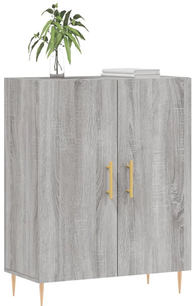 Aparador 69,5x34x90 cm derivados de madeira cinzento sonoma