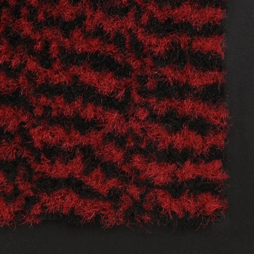 Tapete controlo de pó retangular tufado 90x150 cm vermelho