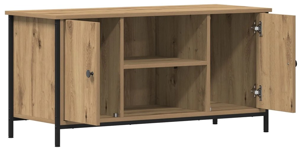 Mesa de TV vidaXL Carvalho Artesanal 100x40x50 cm Madeira Derivada e A