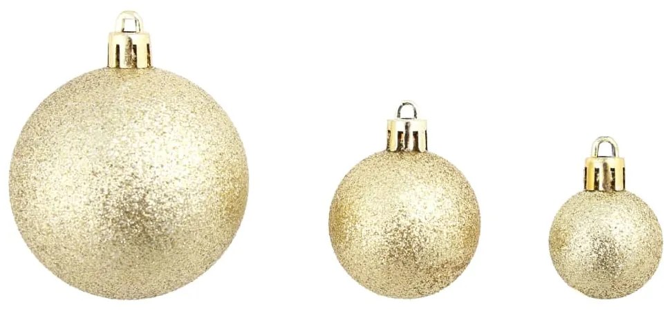 Conjunto de bolas de natal 100 pcs 3/4/6 cm dourado