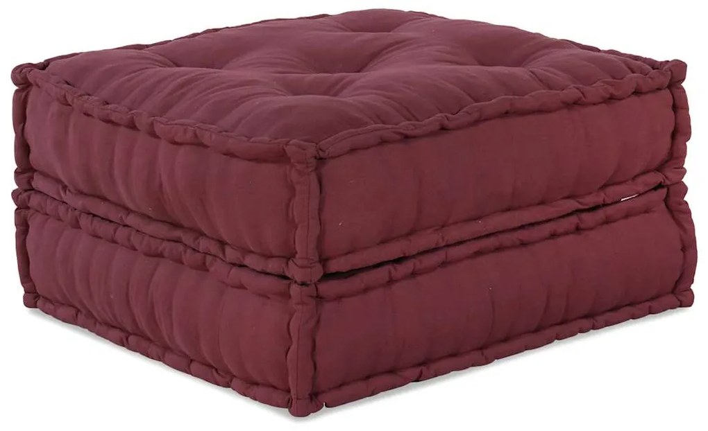 Pufe modular 70x70x36 cm tecido castanho