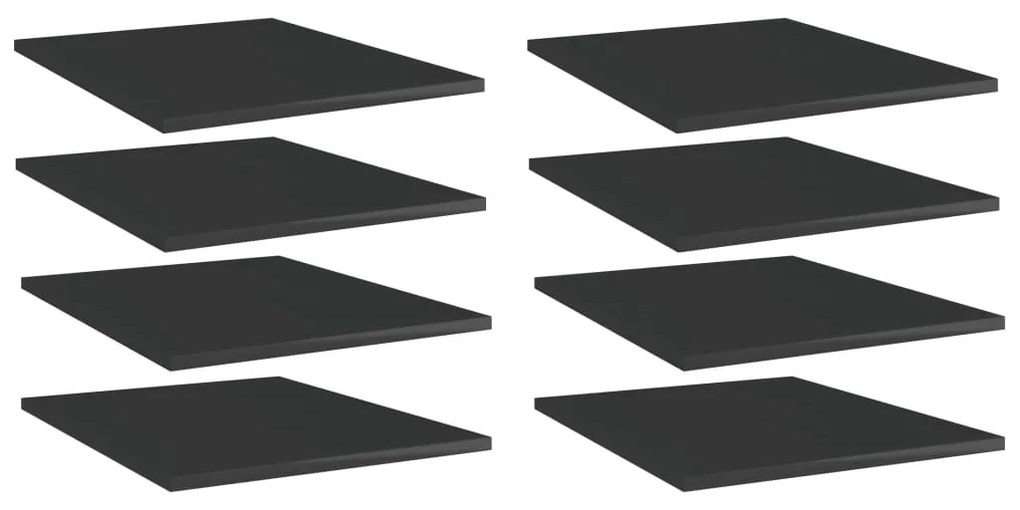 Prateleiras para estante 8 pcs derivados de madeira preto