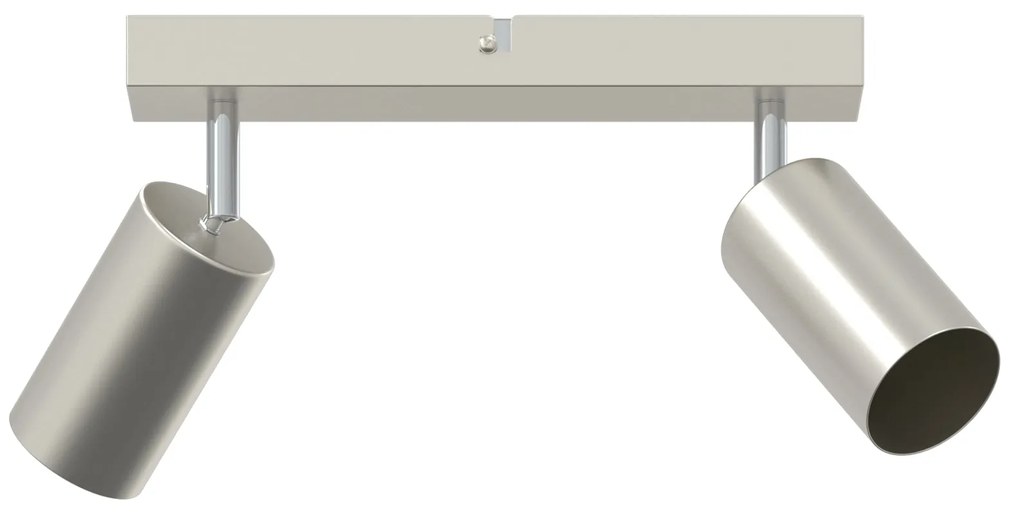 Spotlight de Teto 2 Vias Ajustável Níquel Escovado GU10