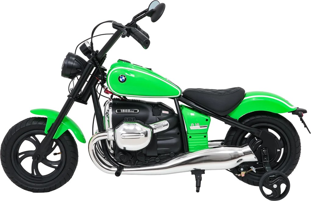 Mota elétrica para crianças 24V BMW R18, Rodas	ar bombeado Verde