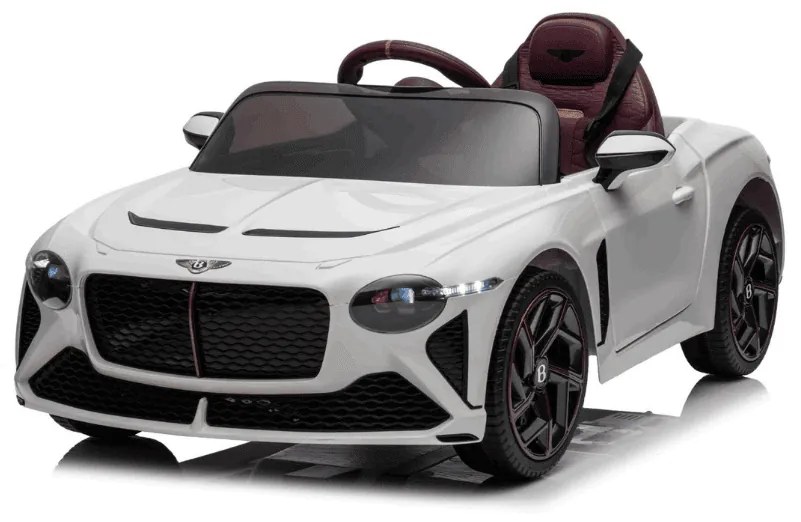 Carro elétrico para crianças Bentley Bacalar 12V, portas que se abrem para cima, controlo remoto 2,4 GHz, luzes LED, entrada USB/AUX, suspensão, bater