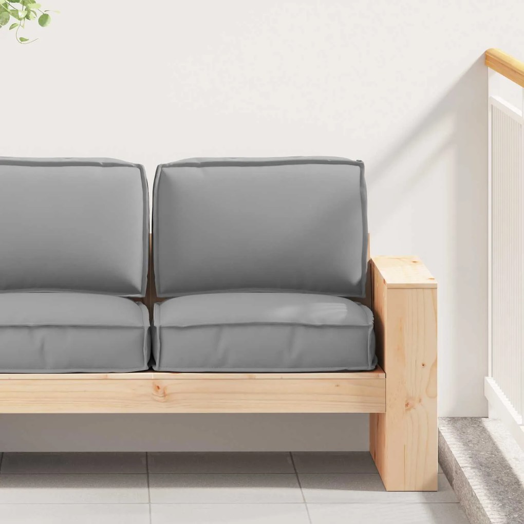 vidaXL Conjunto de Almofadas para Palete 2 pcs Cinzeto Tecido Oxford