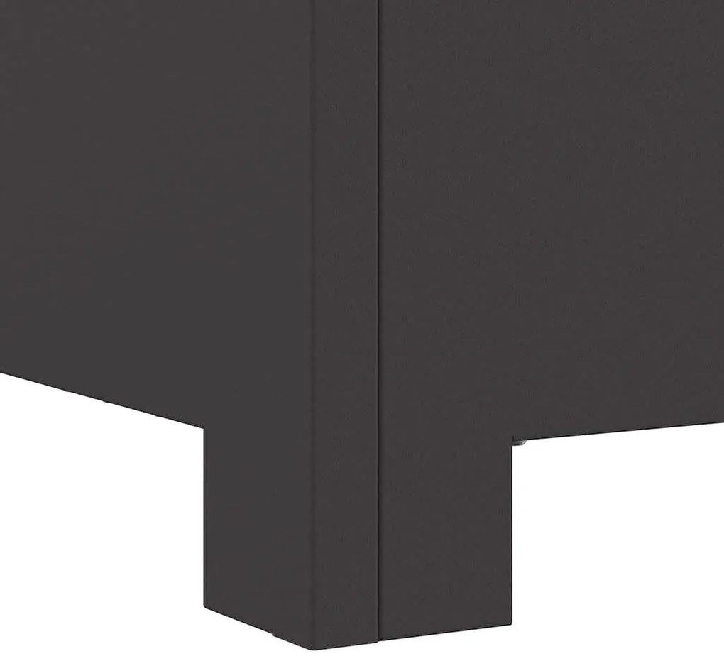 Fogueira Quadrada vidaXL Preta 60x60x30 cm em Aço