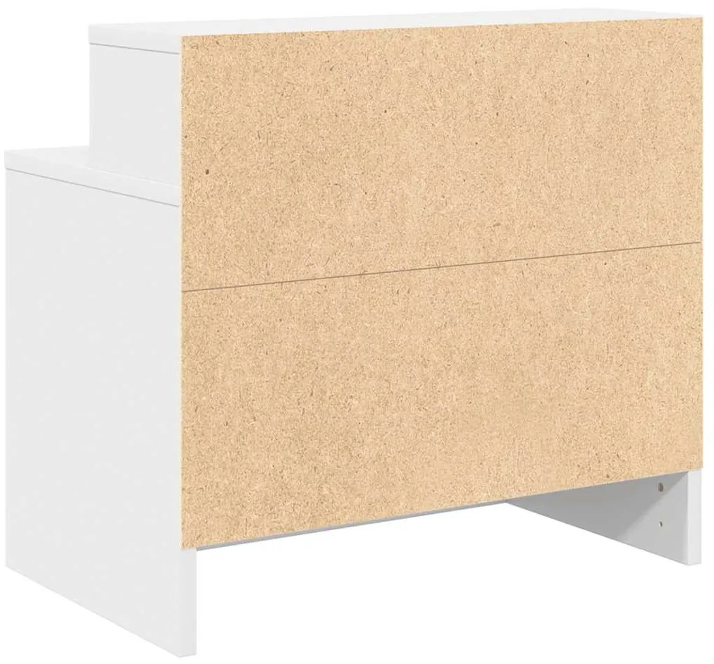 Mesas de cabeceira com gaveta 2 pcs 51x31x47 cm branco