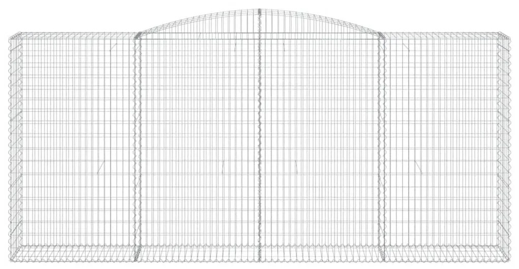 Cestos gabião arqueados 3pcs 400x50x180/200cm ferro galvanizado