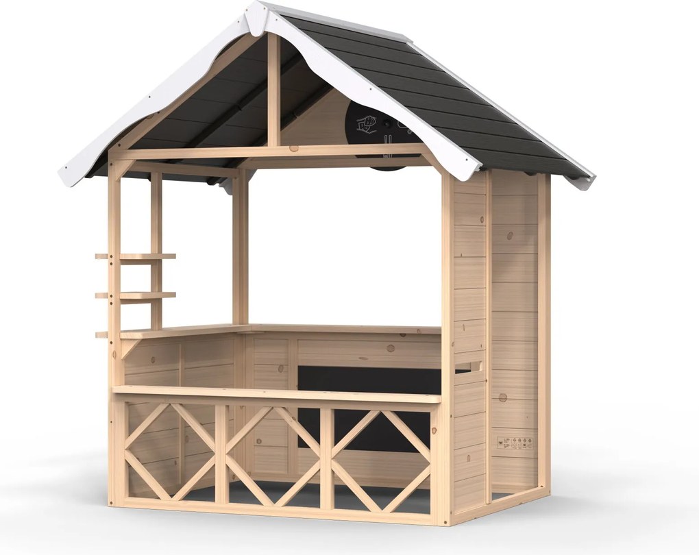 Casa de brincar em madeira para jardim Hika natural