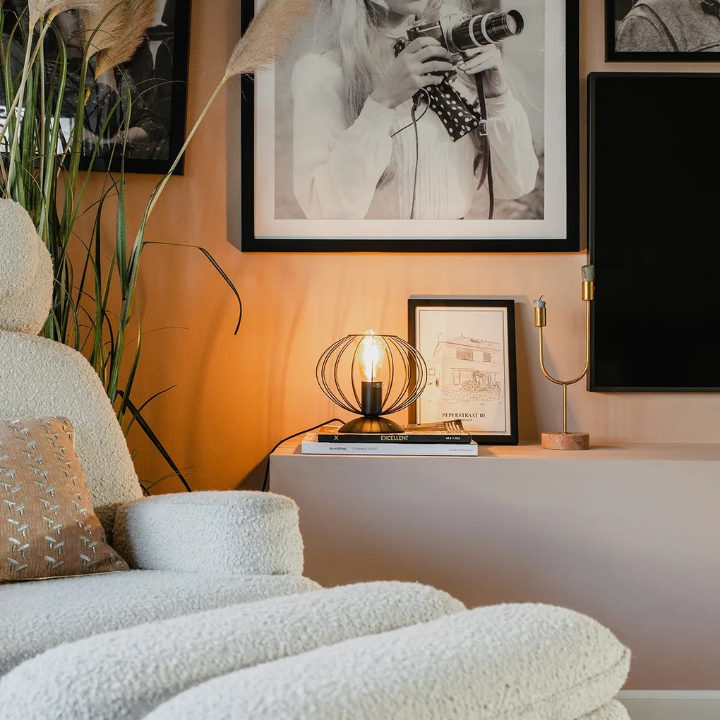 Candeeiro de mesa industrial preto - Margarita