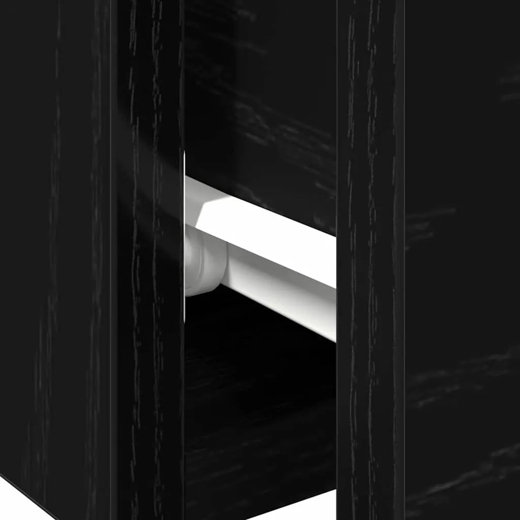 Armários de Parede 2 pcs Carvalho Preto 68x30x20 cm Madeira Engenheira