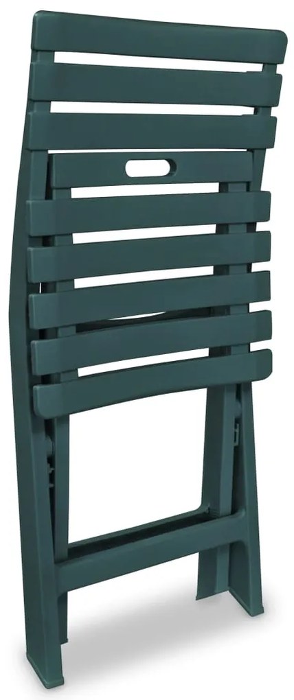 Conjunto bistrô para jardim 3 pcs plástico verde