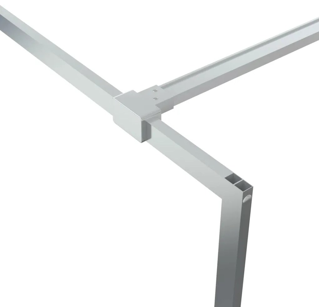 Divisória de chuveiro 140x195cm vidro transparente ESG prateado