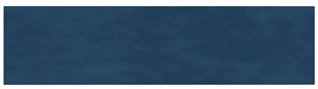 Painel de parede 12 pcs 60x15 cm veludo 1,08 m² azul