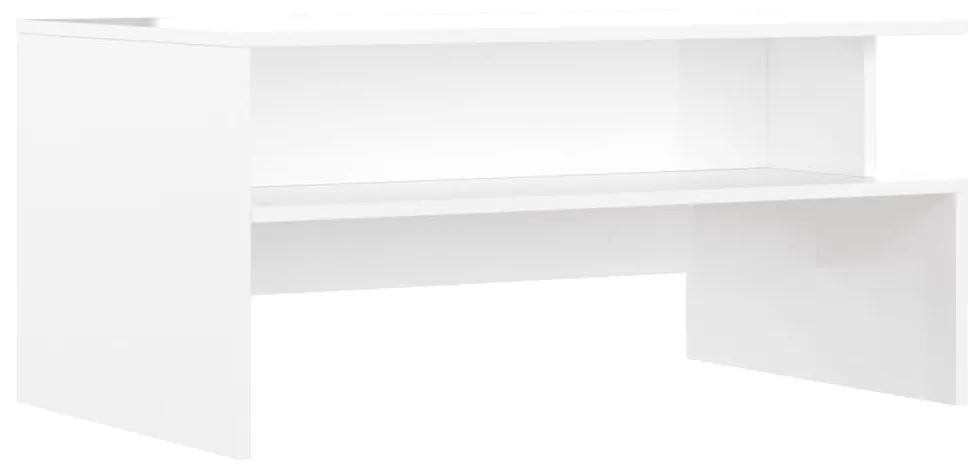 Mesa de centro 90x55x42,5 cm derivados madeira branco brilhante