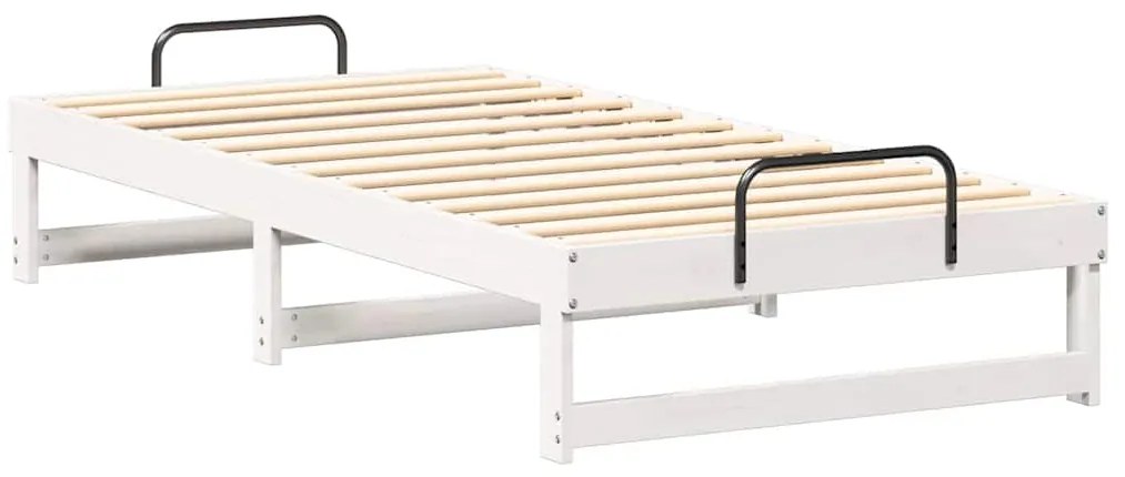Estrutura de Cama com Alças Branco 90 x 200 cm