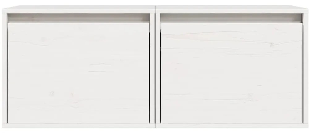 Armários de parede 2 pcs 45x30x35 cm pinho maciço branco