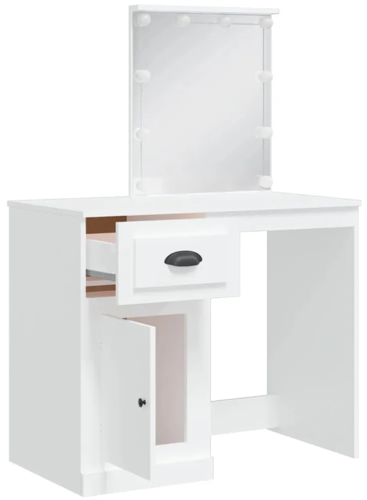 Toucador com luzes LED 90x42x132,5 cm branco