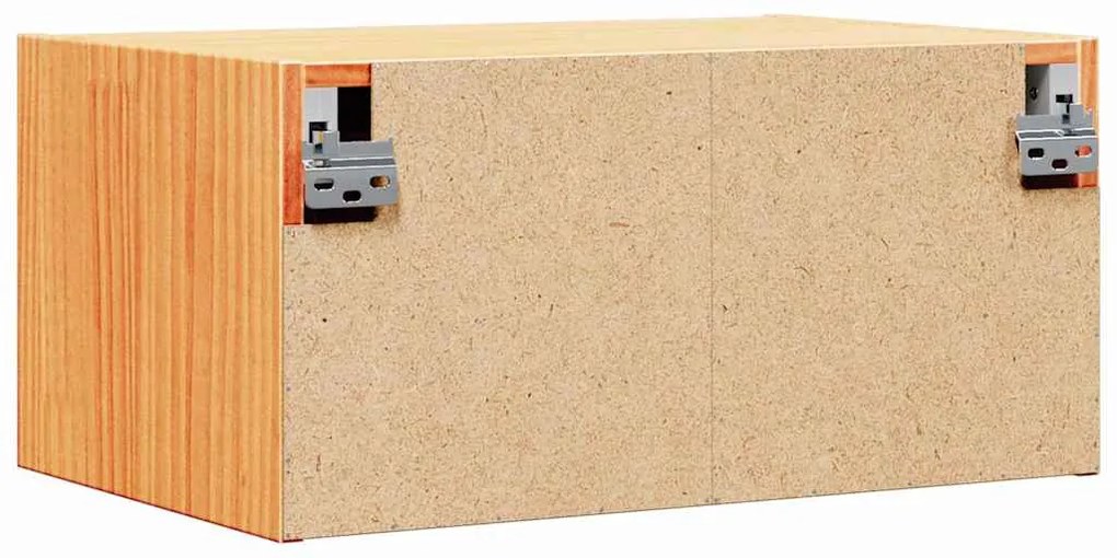 Mesa de Cabeceira Montada na Parede 2 pcs Castanho-mel