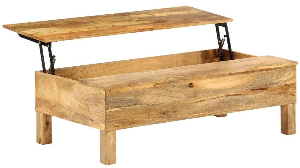 Mesa de centro madeira de mangueira maciça 110x55x35 cm