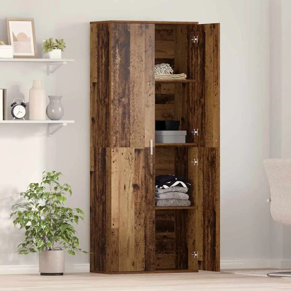 Highboard Madeira Velha 70x35x180 cm Madeira Engenharia