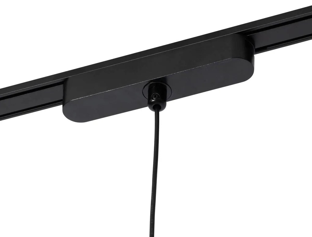 Candeeiro Pendente Moderno Preto para Sistema de Trilho Monofásico c/ LED Integrado - Magnetic Vance