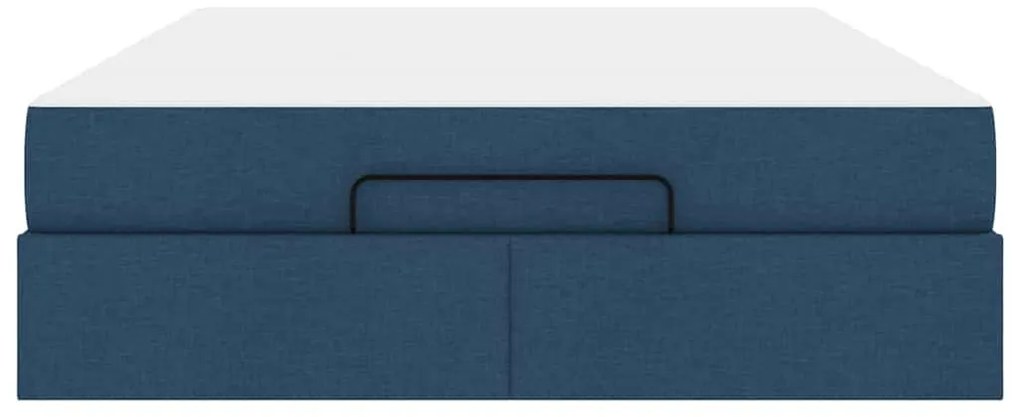 Estrutura da Cama Outros com armazenamento Azul 160 x 200 cm tecido