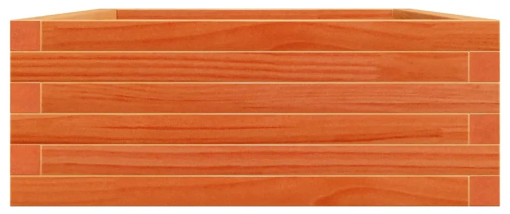 Vaso/floreira de jardim 90x60x23 cm pinho maciço castanho-mel