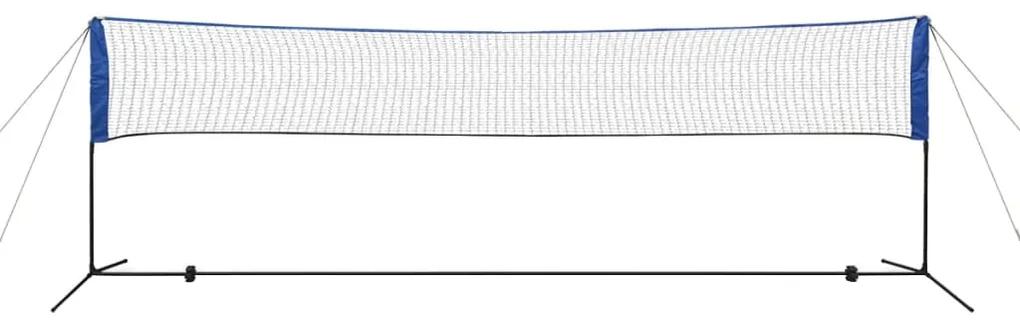 Conjunto rede de badminton com volantes 500 x 155 cm