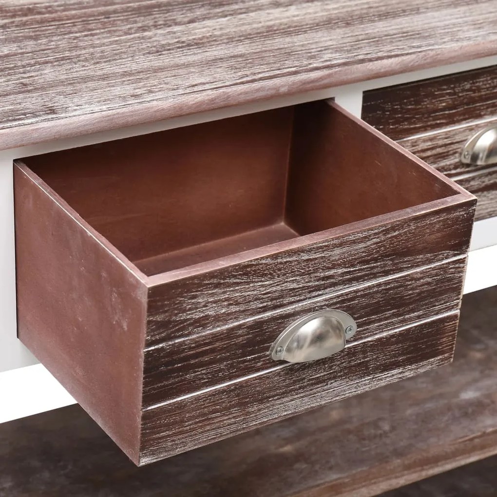 Aparador estilo antigo 115x30x76 cm madeira castanho
