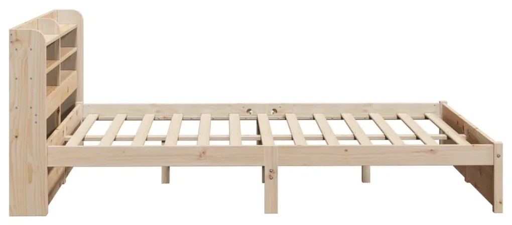 Estrutura cama c/ cabeceira 140x190 cm pinho maciço