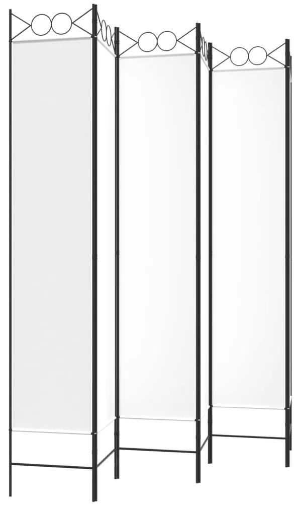 Divisória/biombo com 6 painéis 240x220 cm tecido branco