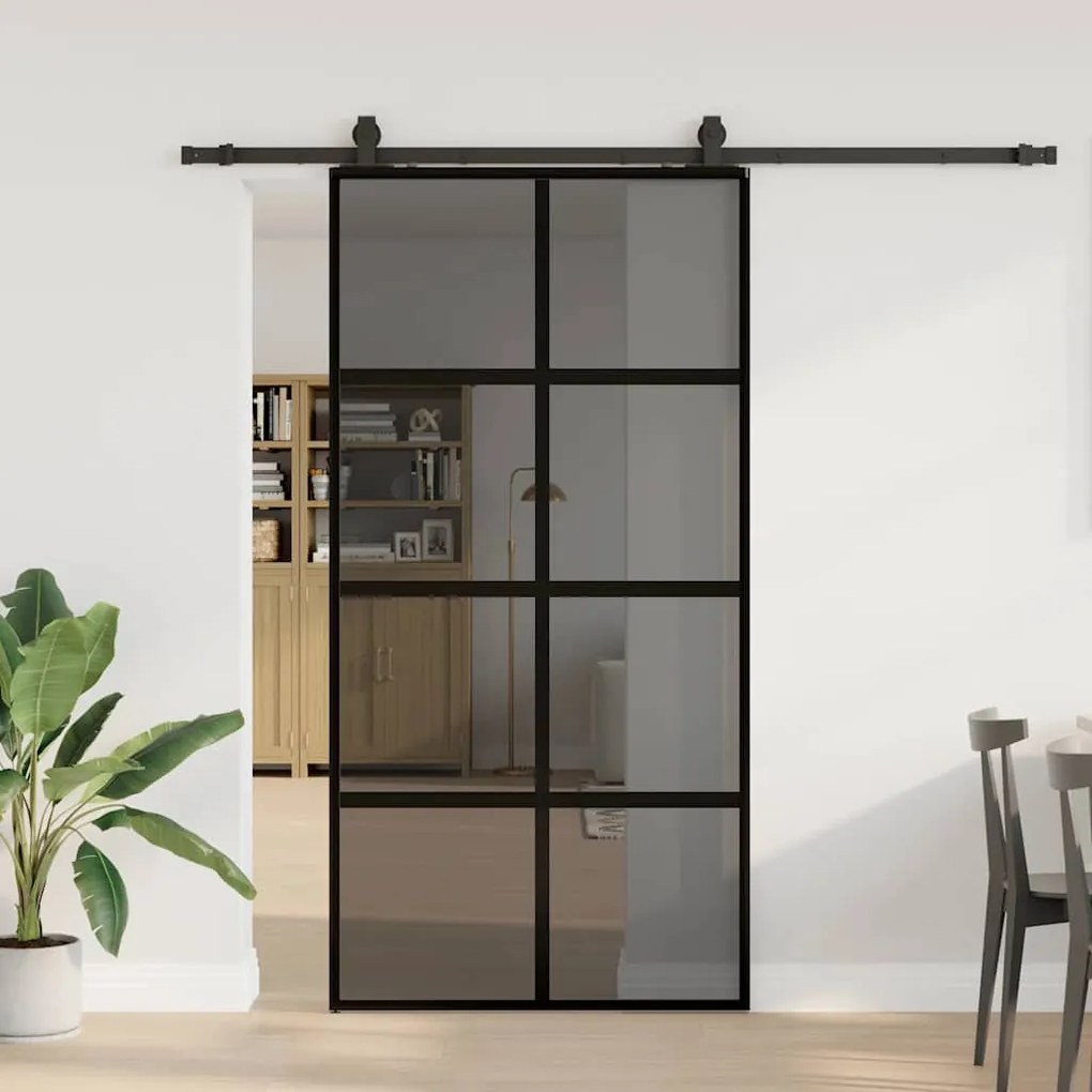 vidaXL Porta deslizante c/ conj. ferragens 102,5x205cm vidro temperado