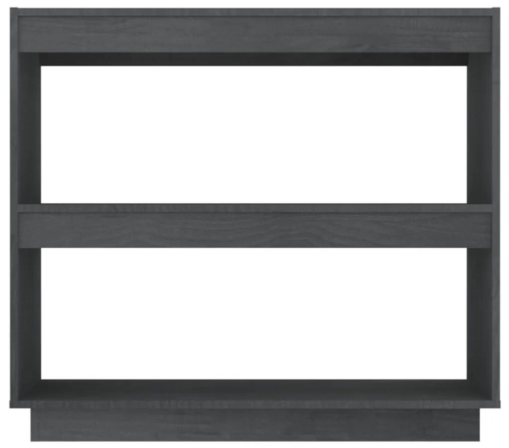 Estante 80x35x71 cm madeira de pinho maciça cinzento