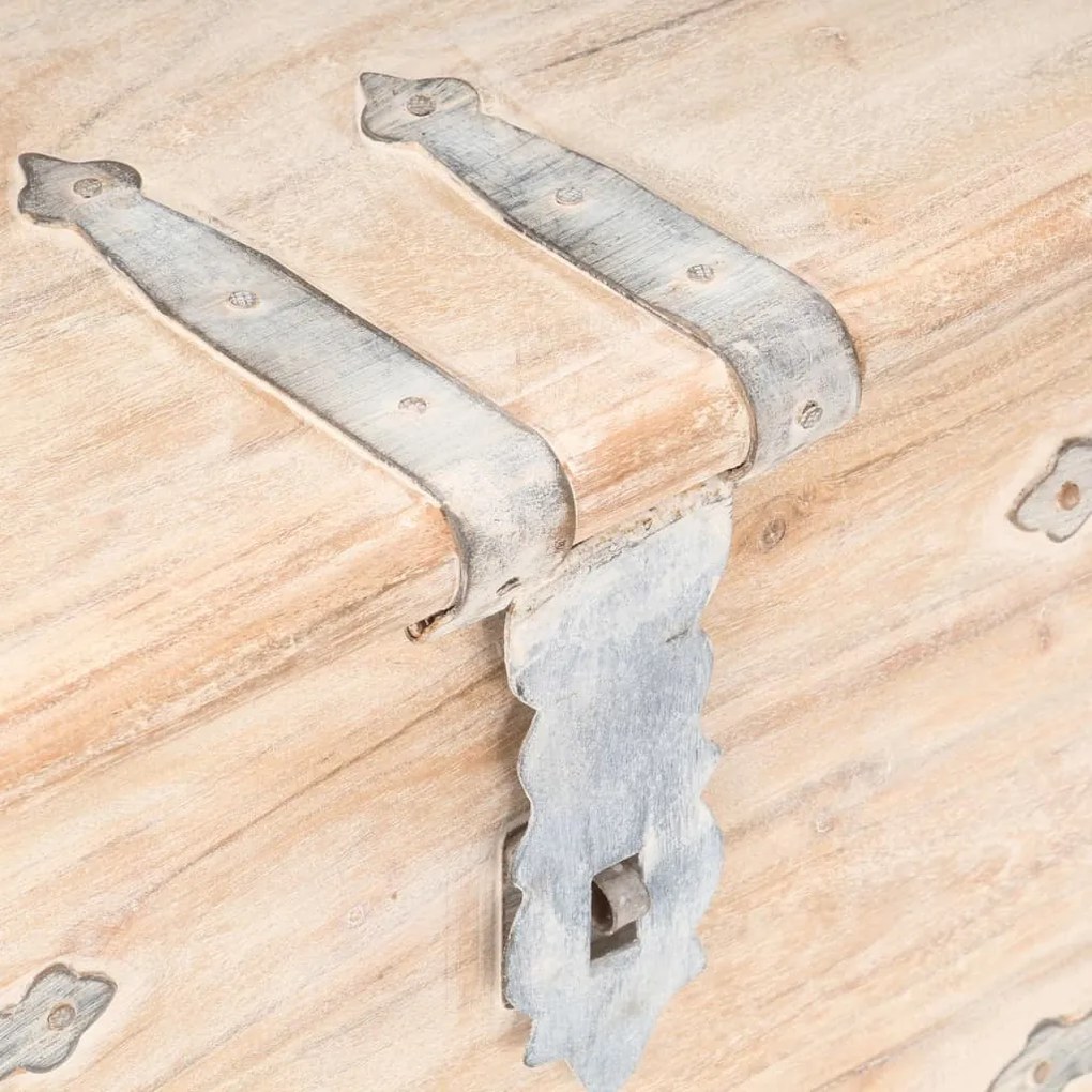 Baú 40x40x40 cm madeira de acácia maciça