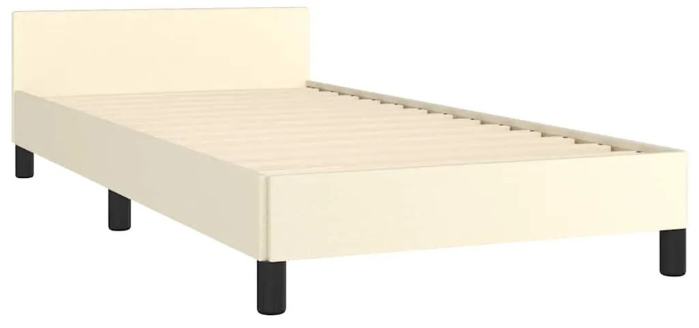 Estrutura cama c/ cabeceira sem colchão 80x200 cm creme