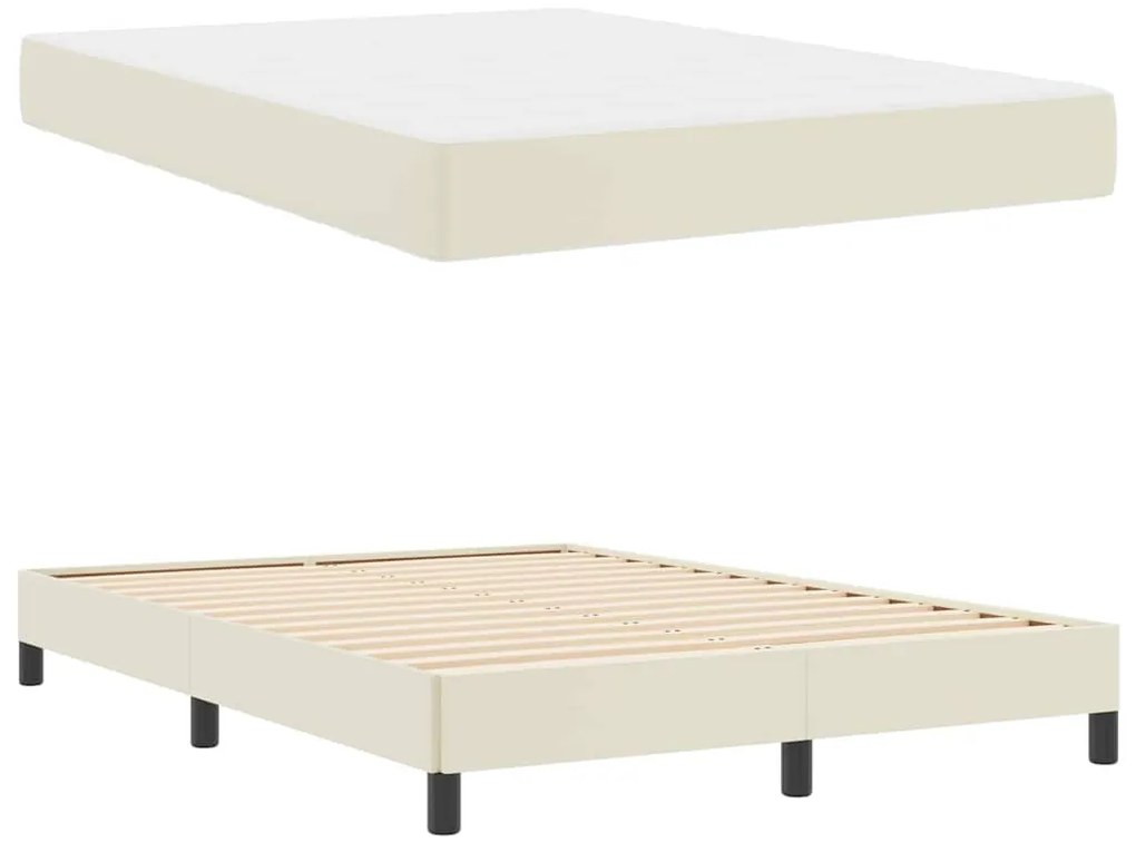 Cama Outros Creme 140 x 190 cm Couro sintético