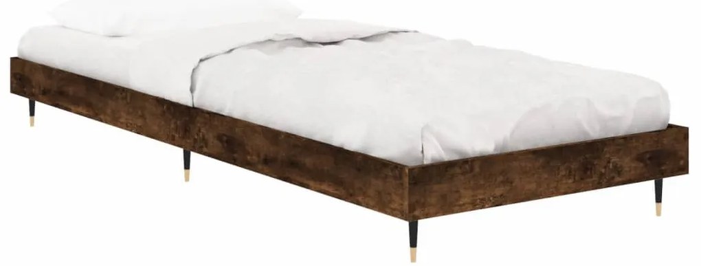 Estrutura cama s/ colchão derivados de madeira carvalho fumado