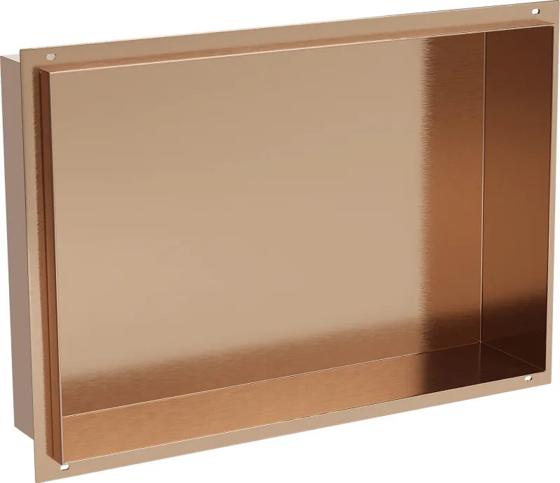 Mexen X-Wall-NR prateleira embutida sem flange 45 x 30 cm, cobre escovado - 19C1453010