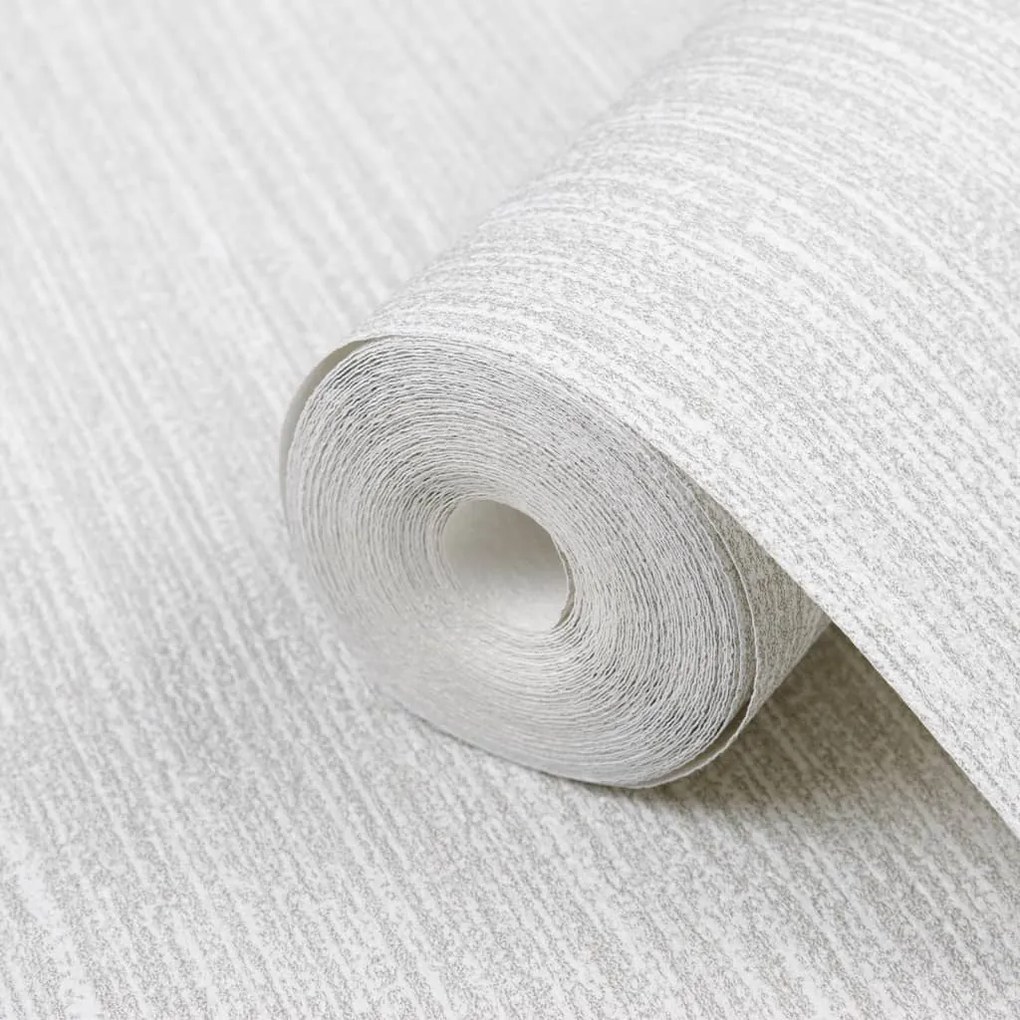 Papel parede 3D 10x0,53 m tecido não-tecido cinzento sólido